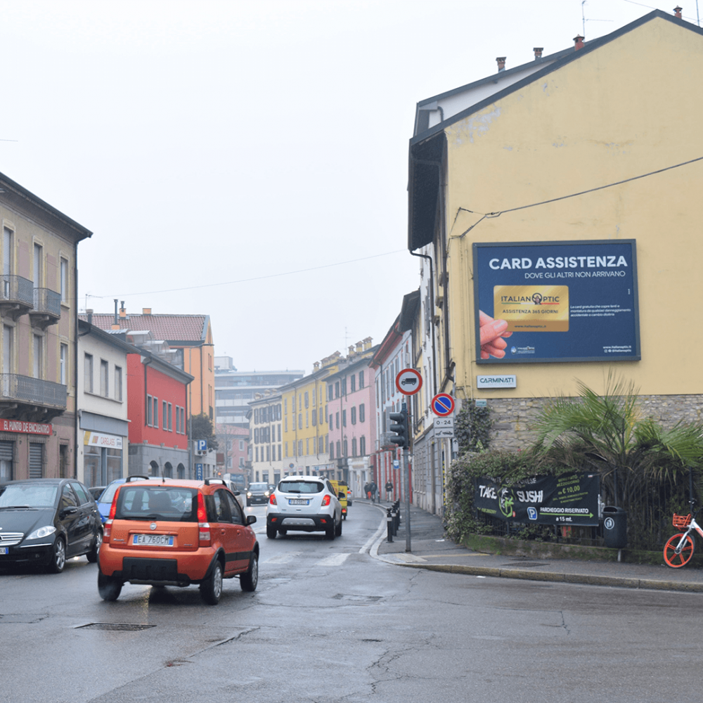 Affissione 4x3 in Via Previtali a Bergamo
