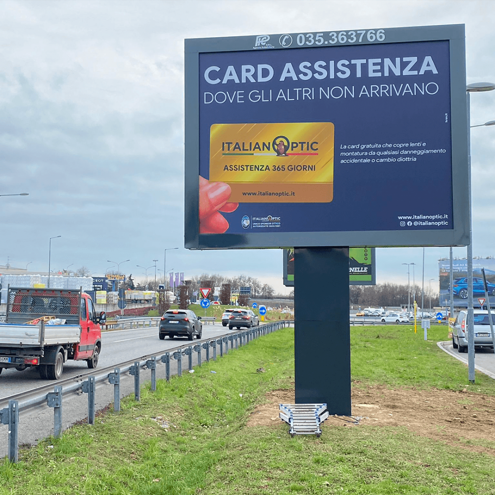 Affissione 4x3 in Via Autostrada a Bergamo